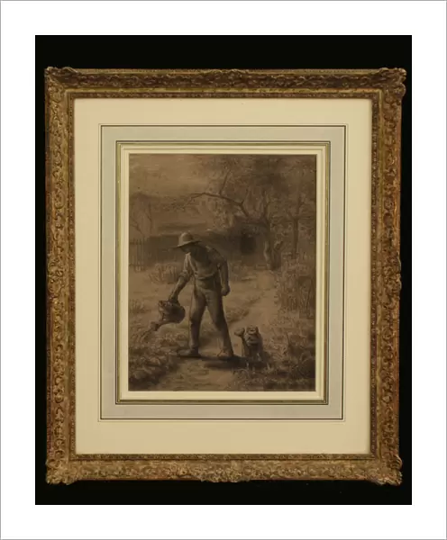 Peasant in his Garden, c. 1860 (chalk on paper)
