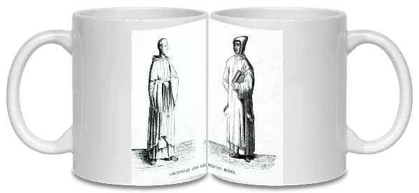 A Carthusian and Cistercian Monk (engraving)
