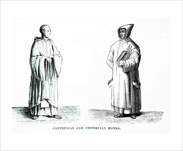 A Carthusian and Cistercian Monk (engraving)