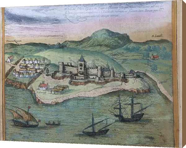 Elmina from Civitates Orbis Terrarum, c. 1572 (coloured engraving)
