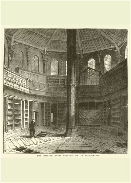 The Chapter House previous to its restoration (engraving)