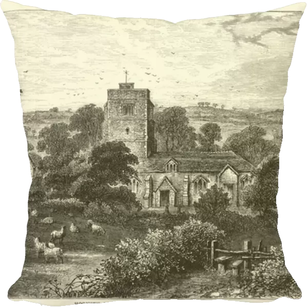 Hornsey Church in 1750, from a contemporary print (engraving)
