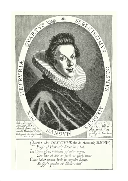 Cosimo II de Medici, Grand Duke of Tuscany (engraving)