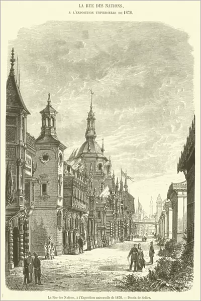 La Rue des Nations, a l Exposition universelle de 1878 (engraving)