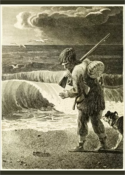 Robinson Crusoe discovers the Print of a Mans Foot from '