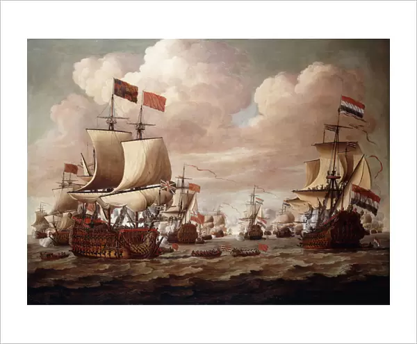 The English and Dutch Fleets exchanging Salutes at Sea with the Prince