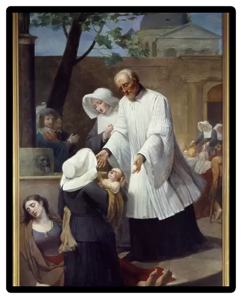 Saint Vincent de Paul (1581 - 1660) caring for pesticides