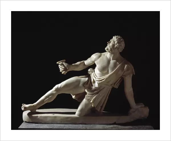 The bearded galatia on knees, 3rd century BC (Marble sculpture)