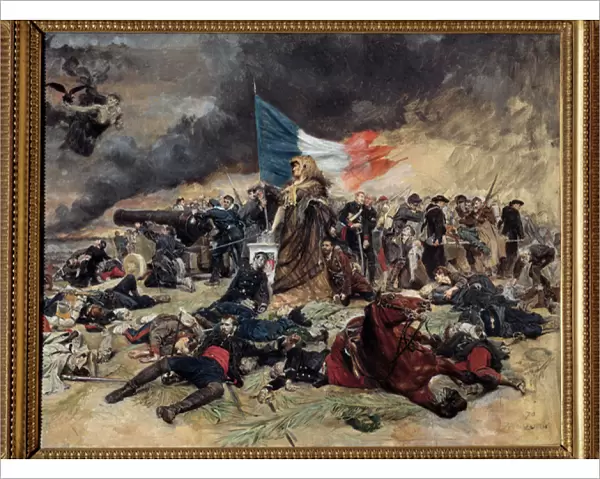 Le Siege de Paris (1870-1871), allegory Paris besieged by the Prussians