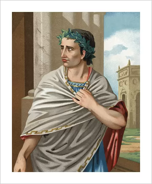 Portrait of Julius Caesar in Latin Caius Julius Caesar Statesman and Roman General (Rome