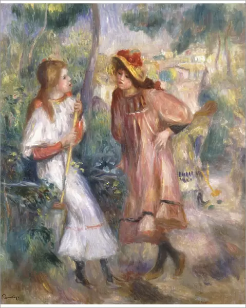 Two Girls in the Garden at Montmartre; Deux Fillettes dans le Jardin de Montmartre