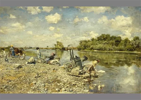 The Laundry; La Lavandaie, 1874 (oil on panel)
