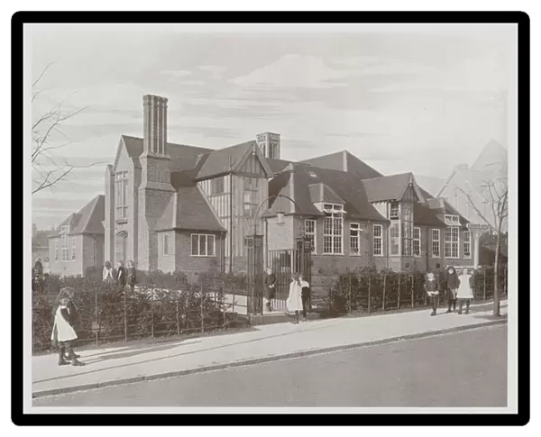 The Infant School, Bournville, General View from Road, showing Front and East Elevations (b  /  w photo)