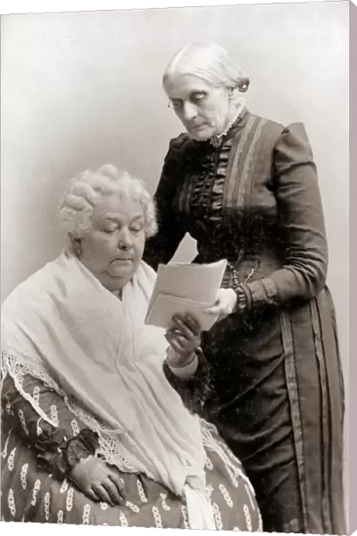 Portrait of Elizabeth Cady Stanton and Susan B. Anthony, 1880-1902 (silver print)