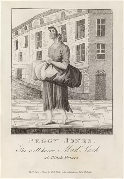 Peggy Jones, the well known Mud Lark at Black Friars (engraving)