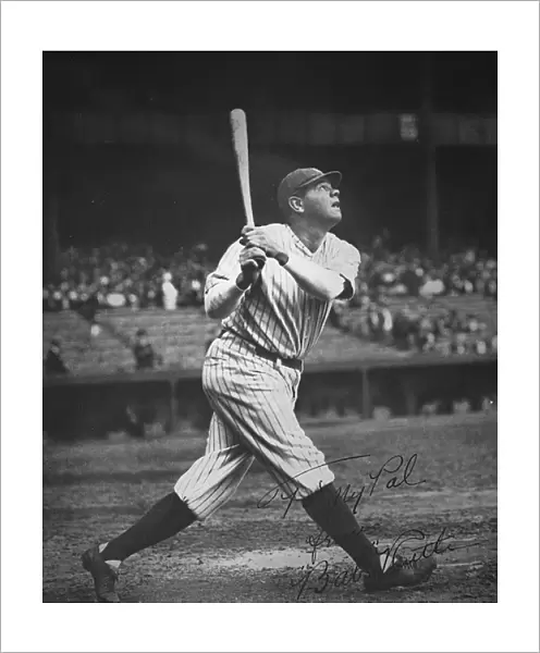Babe Ruth (b  /  w photo)