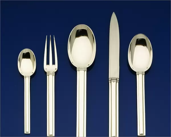 A 72-piece French Cannes-pattern silver flatware service, 1928 (silver)