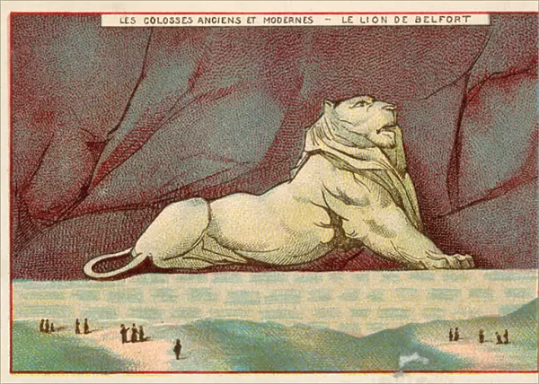 The Lion of Belfort, France (chromolitho)