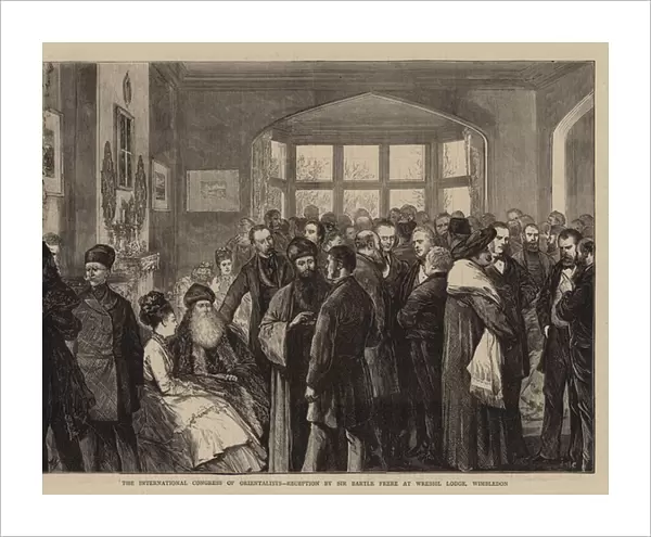 The International Congress of Orientalists, Reception by Sir Bartle Frere at Wressil Lodge, Wimbledon (engraving)