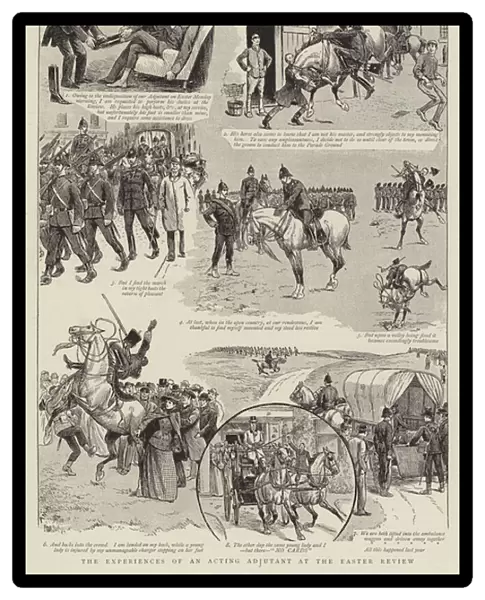 The Experiences of an Acting Adjutant at the Easter Review (engraving)