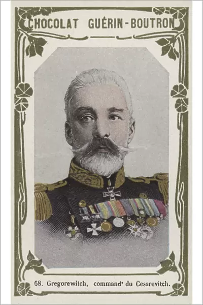 Gregorewitch, commandant du Cesarevitch (coloured photo)