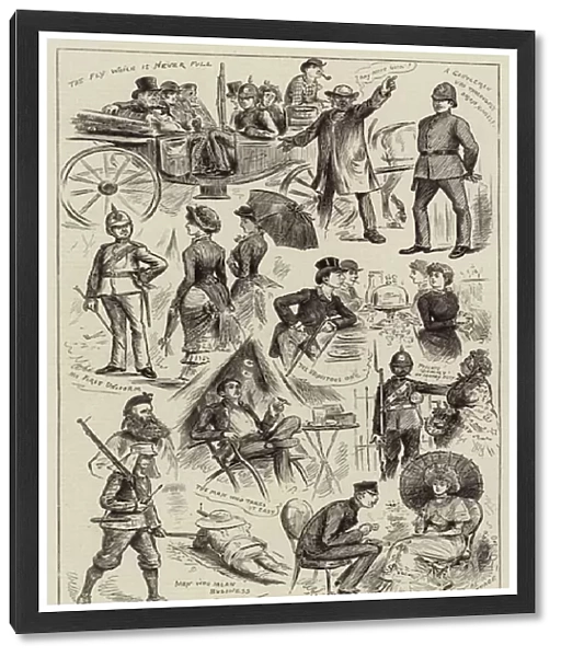 Sketches at the Wimbledon Camp of the National Rifle Association (engraving)