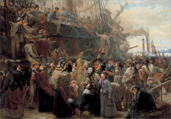 The Emigrant Ship, 1880s (oil on canvas)