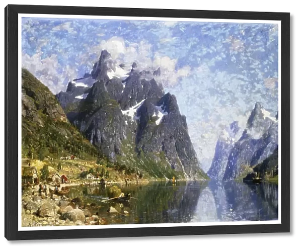 Hardanger Fjord, Norway, (oil on canvas)