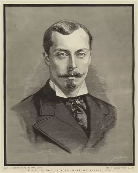 HRH Prince Leopold, Duke of Albany, KG (engraving)