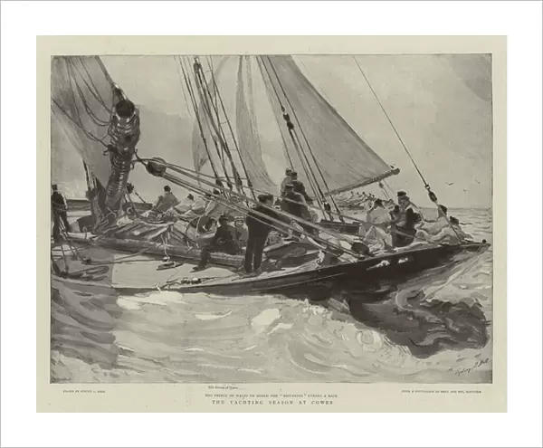 The Yachting Season at Cowes (litho)