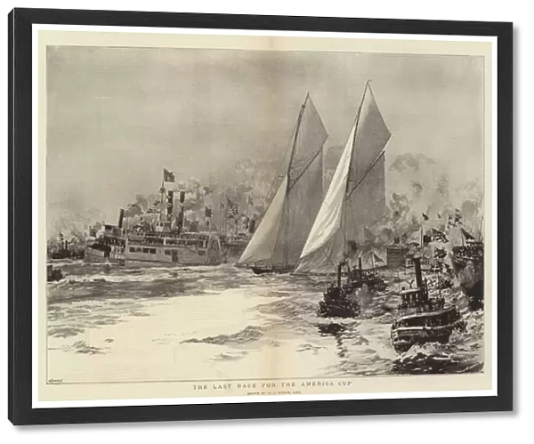 The Last Race for the America Cup (engraving)