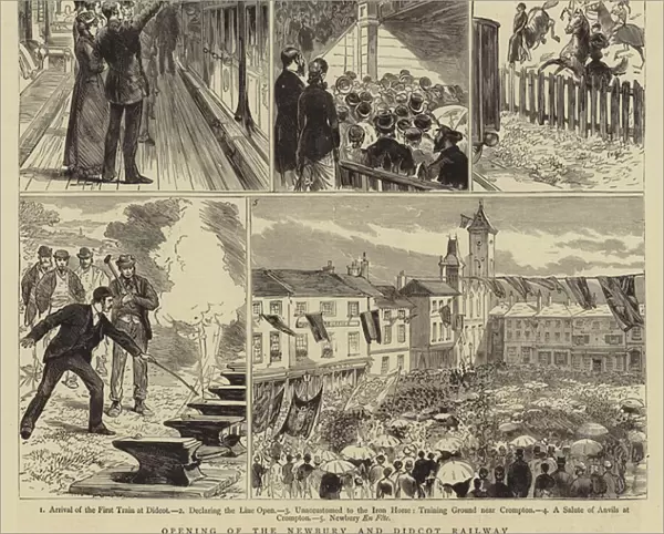 Opening of the Newbury and Didcot Railway (engraving)