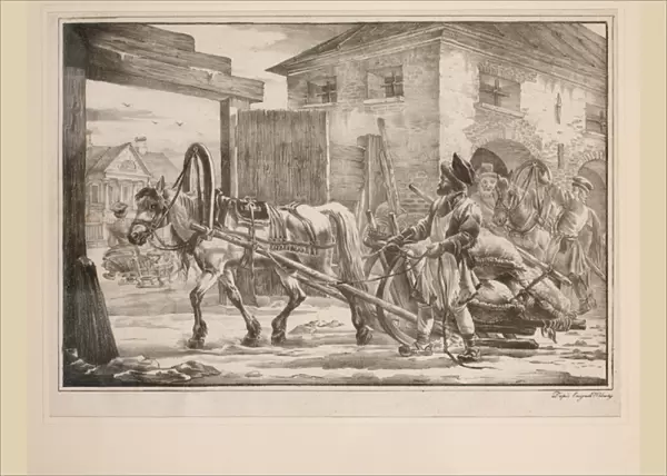 Riding out from the Gates (litho)