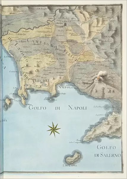 Map of the Gulf of Naples and surrounding area from Campi Phlegraei