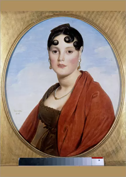 Portrait of Madame Aymon called the Belle Zelie. Painting by Jean Auguste Dominique