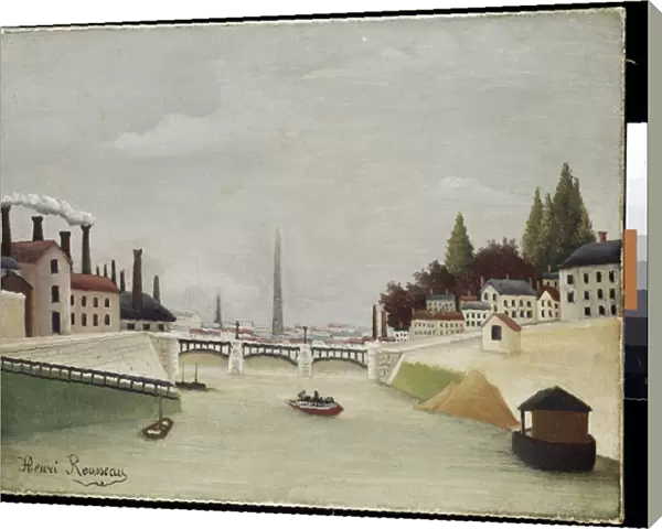 View of the Grenelle bridge and the Trocadero in Paris (oil on canvas, 1891)