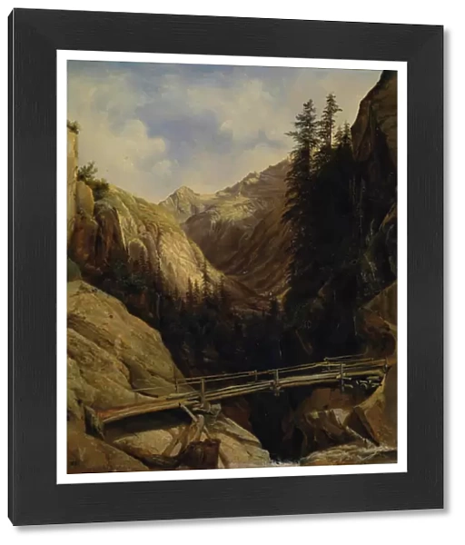 A la cascade de la Handeck, 1842-43 (oil on paper over cardboard)