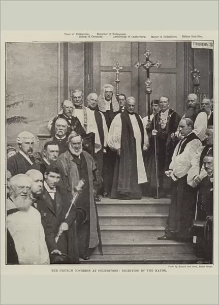 The Church Congress at Folkestone, Reception by the Mayor (engraving)