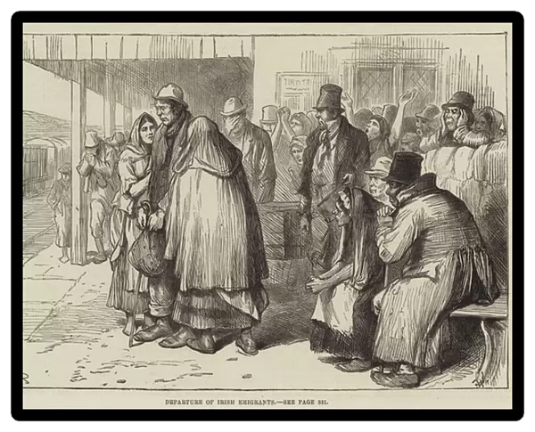 Departure of Irish Emigrants (engraving)