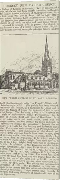 New Parish Church of St Mary, Hornsey (engraving)