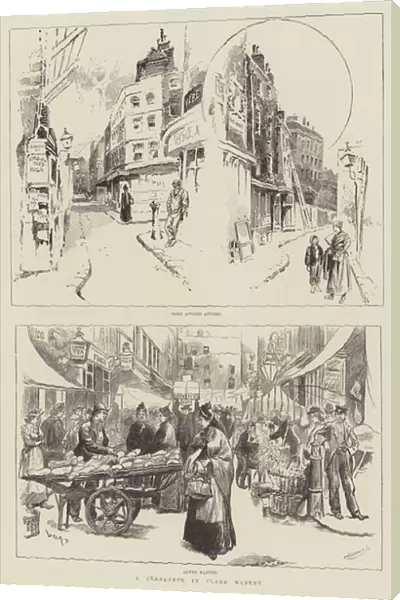 A Clearance in Clare Market (engraving)