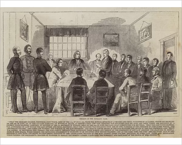 Verdict in the Flogging Case (engraving)