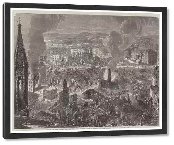 Scene of the Great Fire at Limoges, France (engraving)