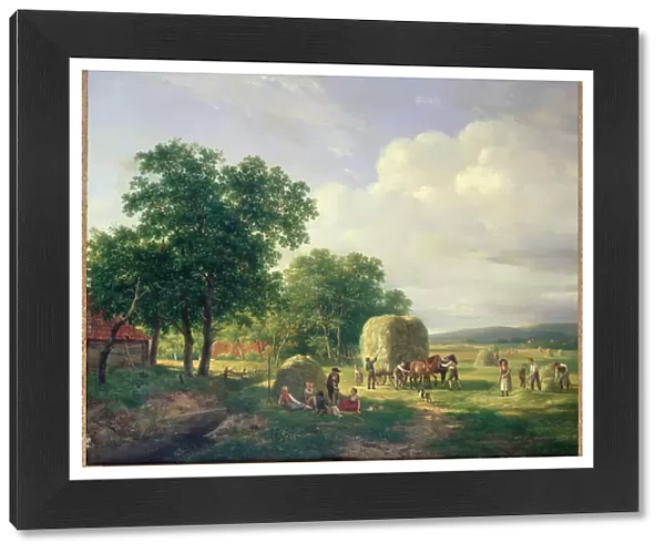 A Wooded Landscape with Haymakers, 1822