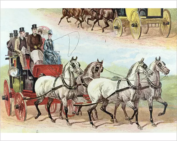 ENGLAND (s. XIX). London. Lord Charles Beresford carriage during the The Four Horse Club