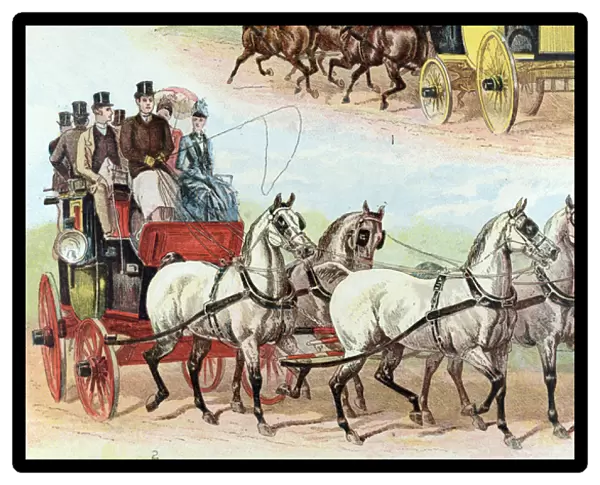 ENGLAND (s. XIX). London. Lord Charles Beresford carriage during the The Four Horse Club