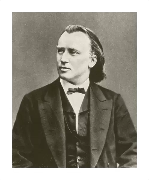 Johannes Brahms, portrait, c 1876 (b  /  w photo)