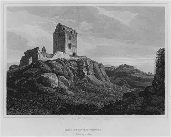 Smallholm Tower, Roxburghshire (engraving)