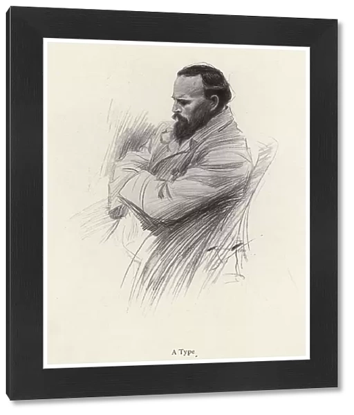 Portrait of a seated man (litho)