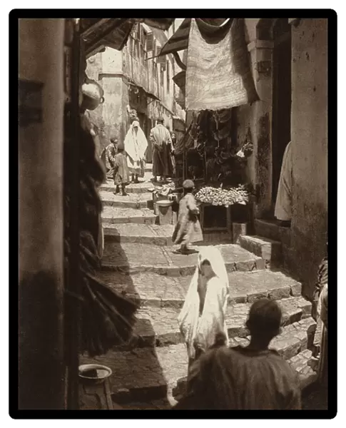Algiers, In the Kasbah Quarter (b  /  w photo)